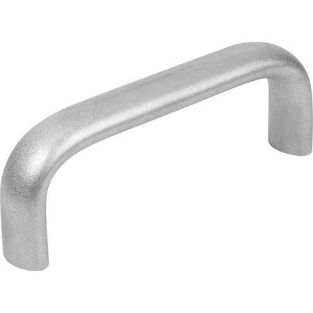 Pull Handle Oval A=128, L=145, D=M08, H=55, Aluminum Blank Tumbled